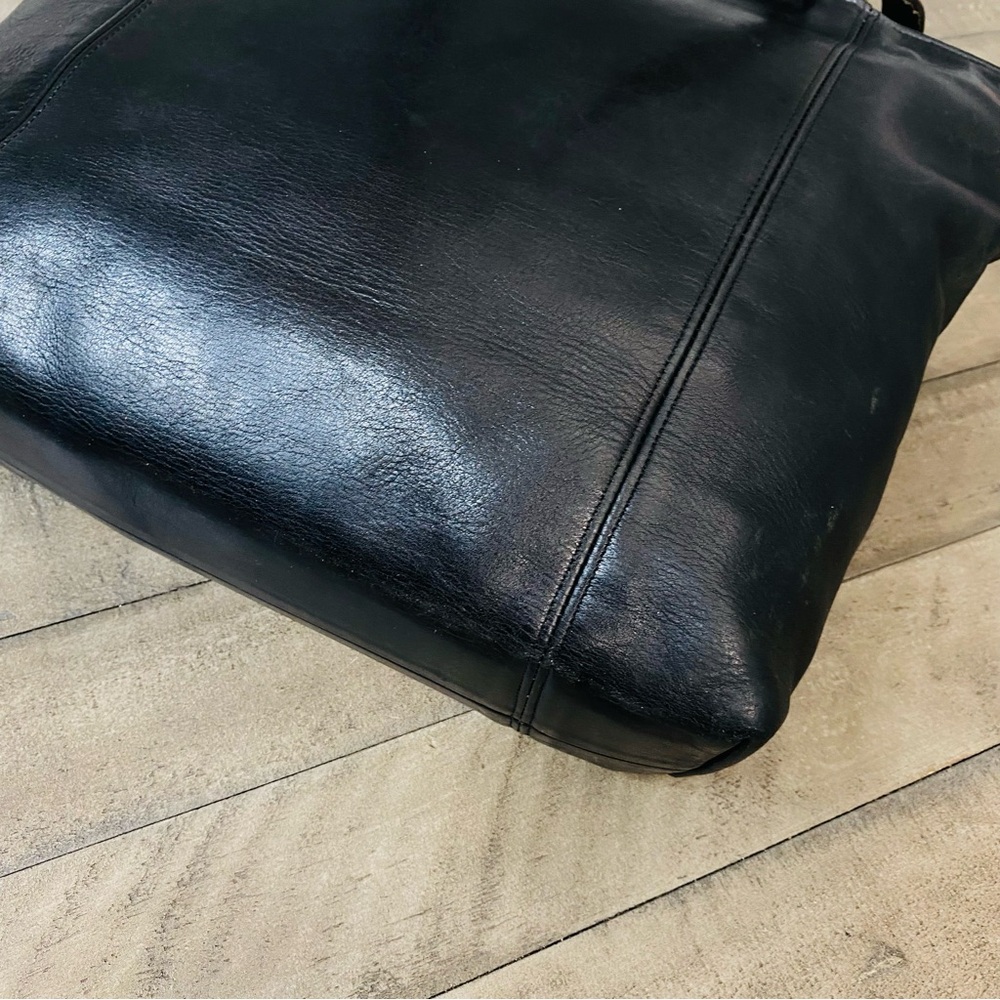 Coach 4065 Vintage 80s Black Glove Tanned Leather Lightweight Tote Laptop Bag - Picture 13 of 15